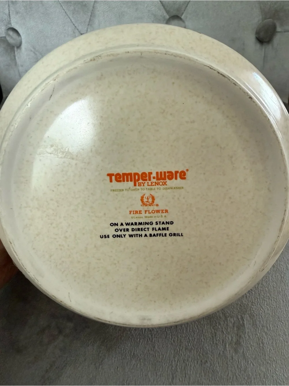 Vintage 70s Lenox Temper-Ware Fire Flower Casserole Dish With Lid and gravy boat